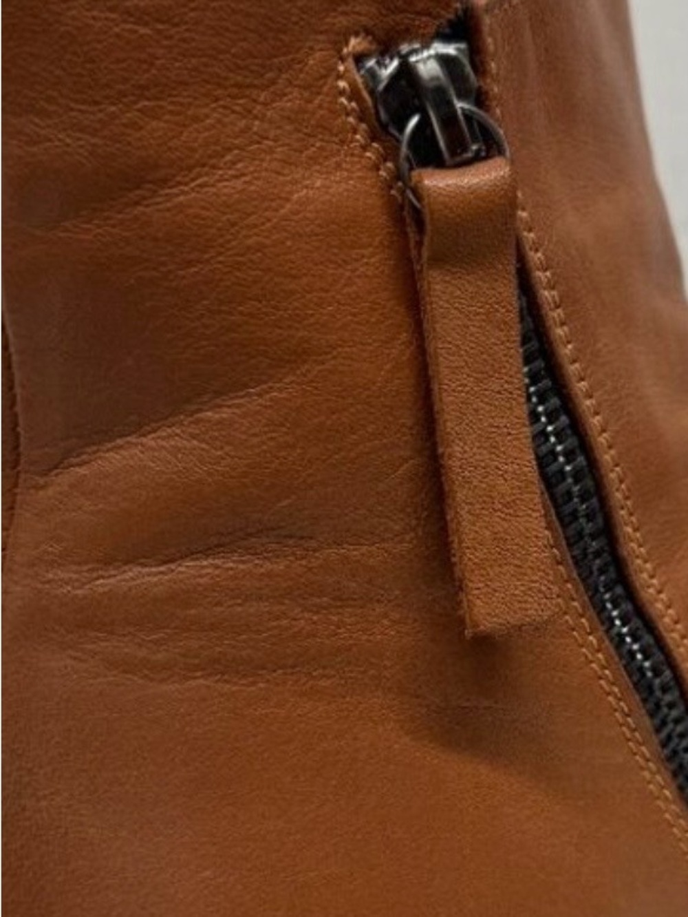 Miz Mooz Tan Moto Boots with Black Sole - Picture 9 of 10